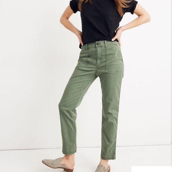 Madewel Stovepipe Fatigue Pants in Simply Sage size 24 - Picture 9 of 10
